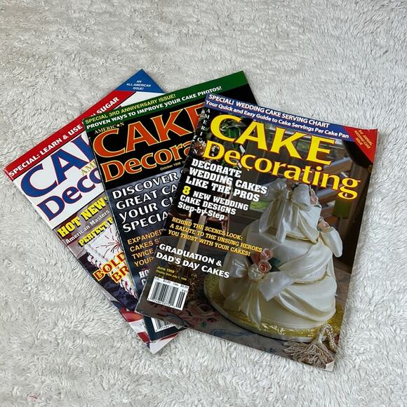 Vintage 90s American Cake Decorating magazine bundle lot - Jun, Aug, Oct 1998 - Picture 1 of 14